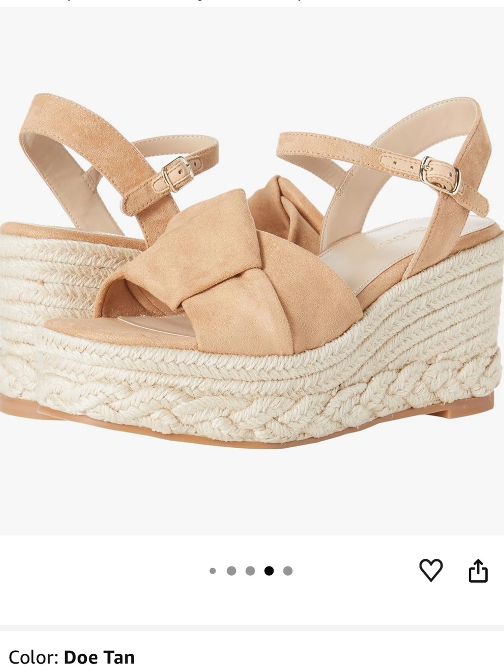 Platform Espadrille Wedge Sandals Amazon The Drop, Size 8 BRAND NEW, Tan